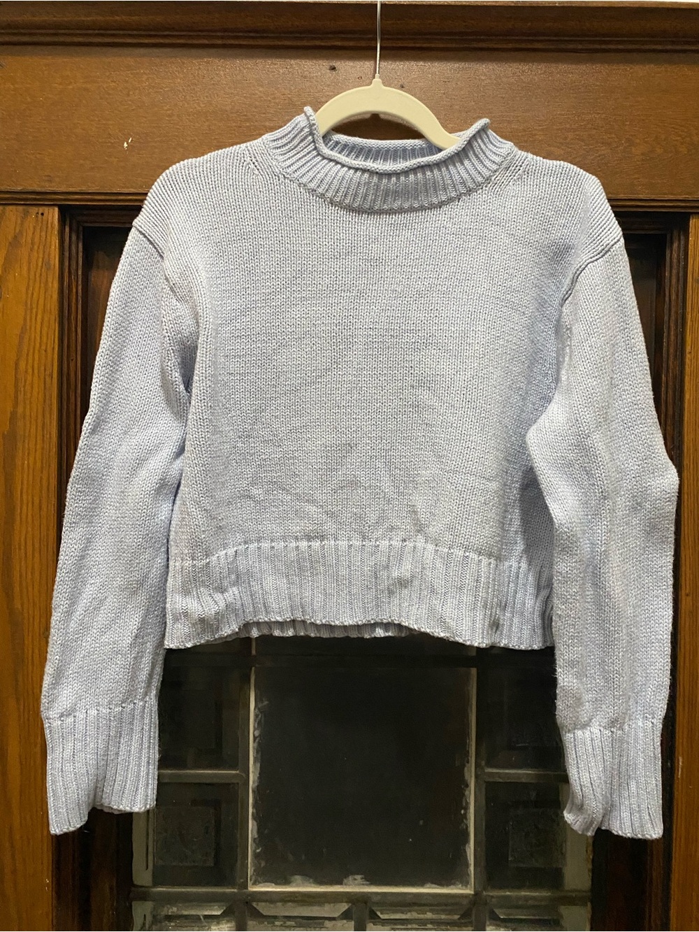 J. Crew Rollneck Sweater- light blue- Small